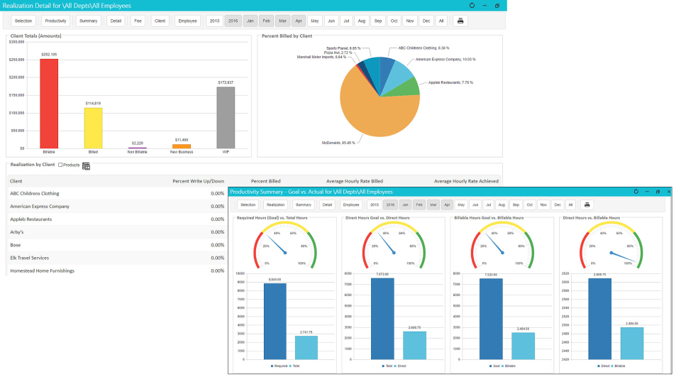 Advantage Software - Advantage - dashboard
