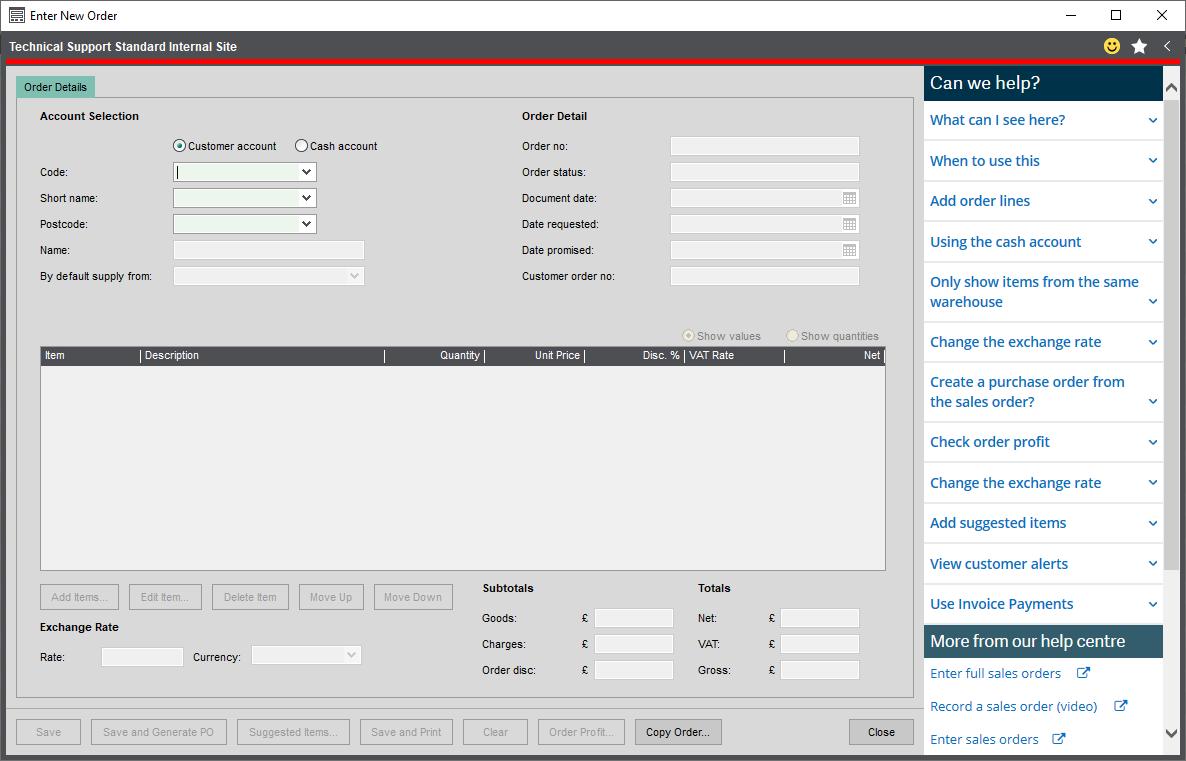 Sage 200 Software - Order management