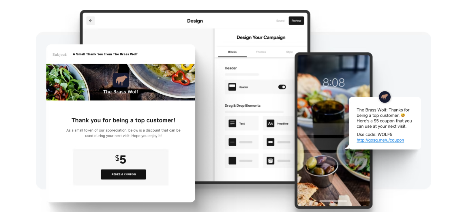 Square Marketing screenshot: Square Marketing overview