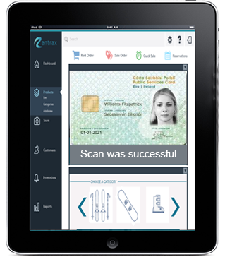 Rentrax Software - Picture ID scanning allows users to collect customer ID information during the reservation process