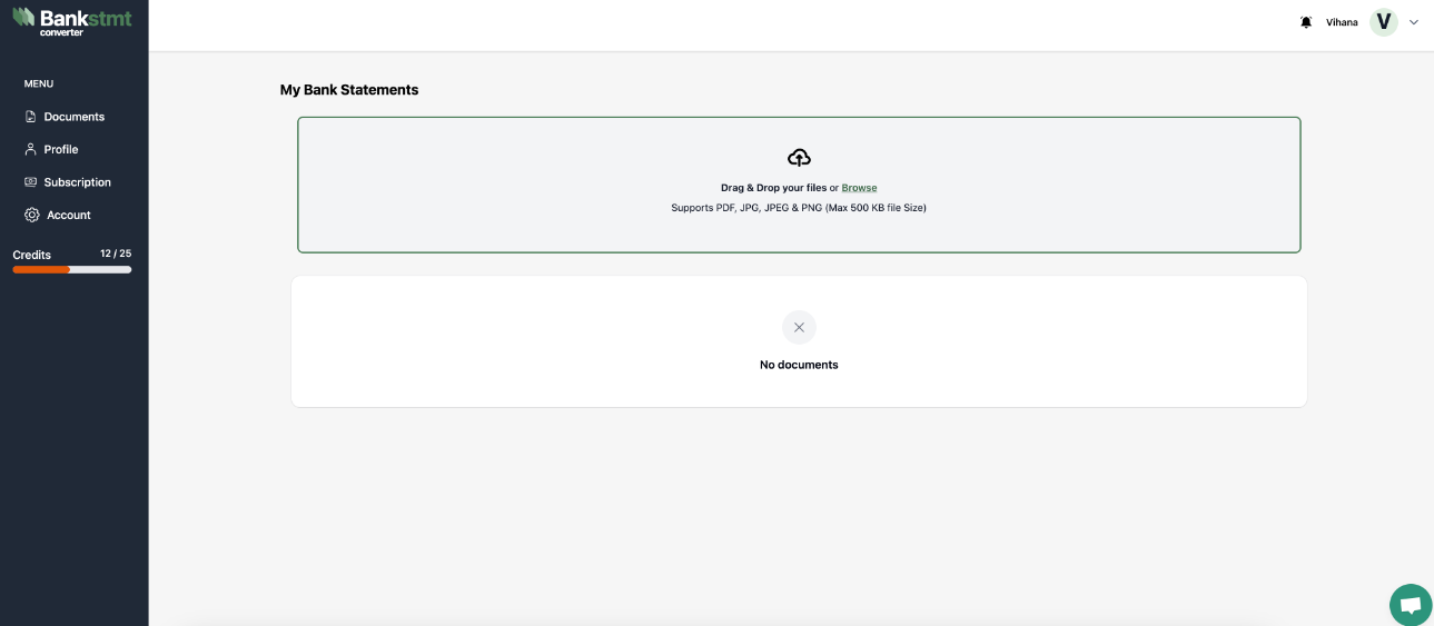 BankStmtConverter screenshot: BankStmtConverter drag and drop files