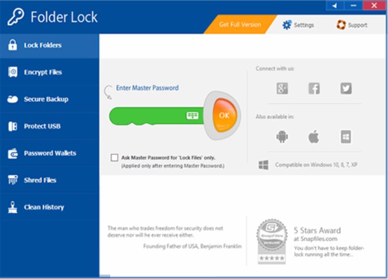 Folder Lock password protection