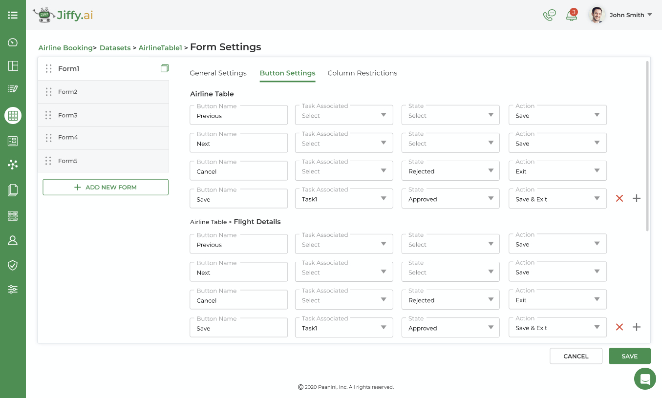 Configurable forms