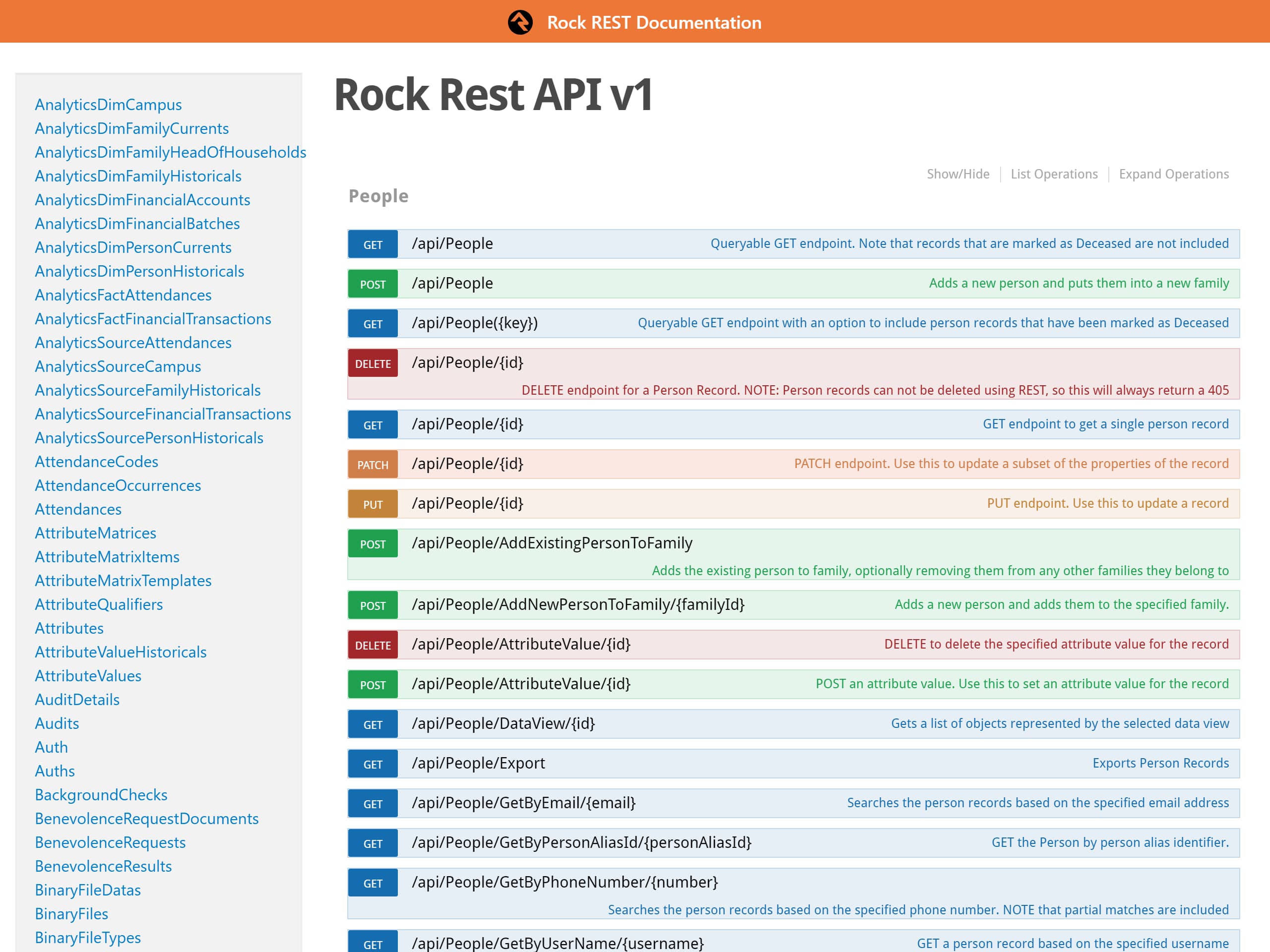 Rock RMS API