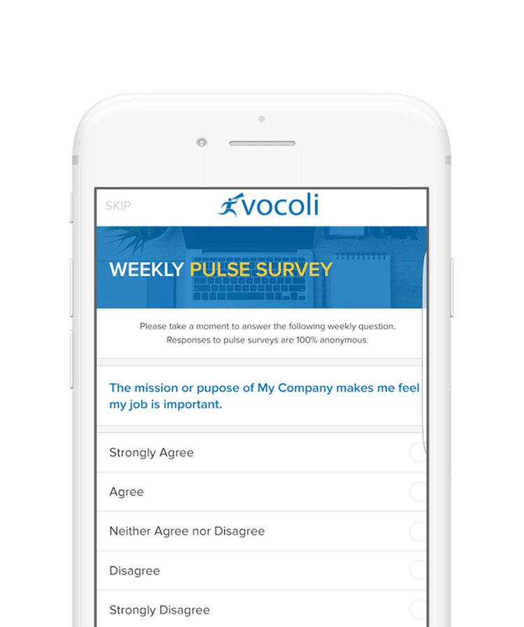 Vocoli weekly survey