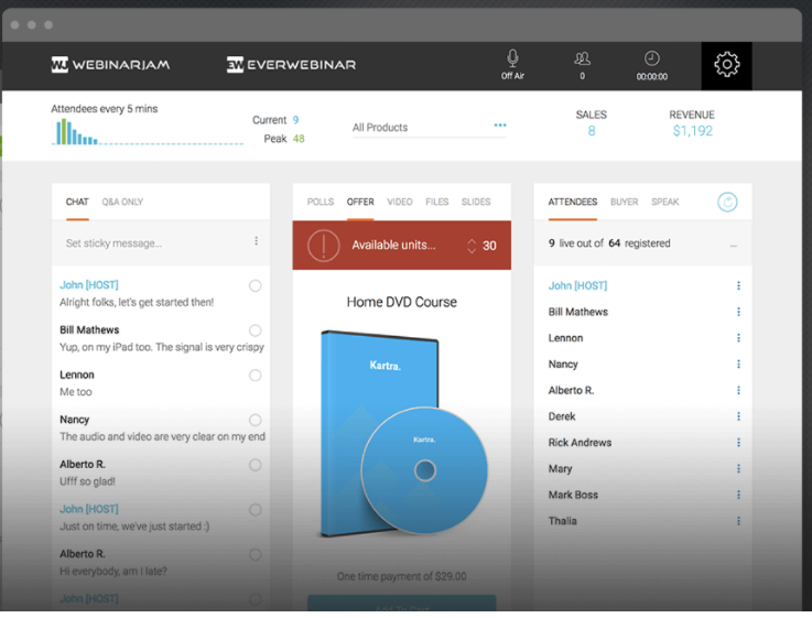 Manage tasks from the studio control center