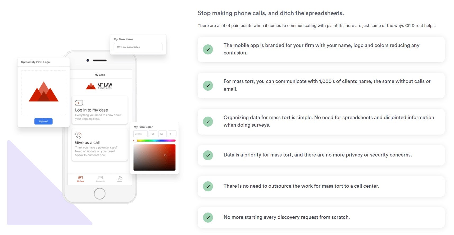 CasePacer Software - CPDirect - Your Firm's Client Communications Tool, with in app forms and messaging