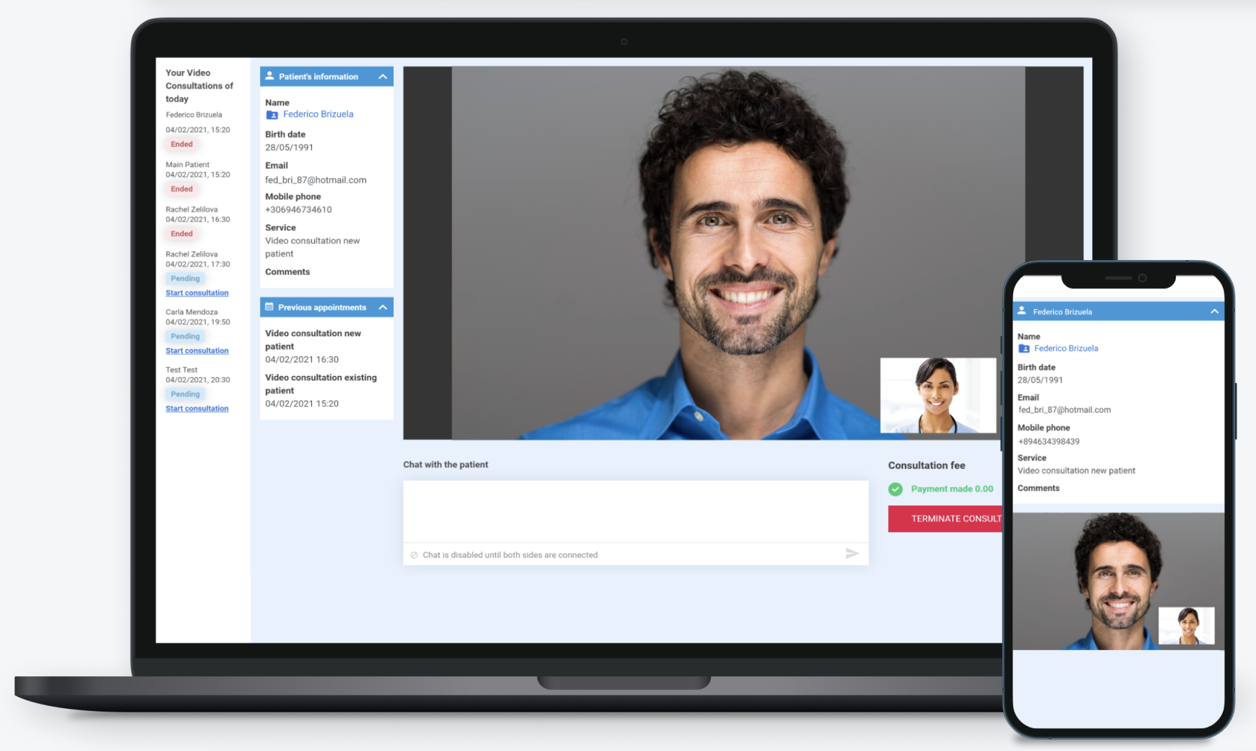 Make your medical consultation virtual: Connect with your patients for regular or urgent care appointments with our secure telehealth platform.