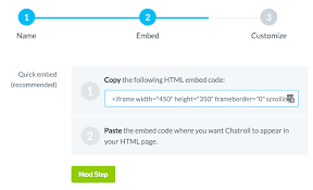 Chatroll customizable embed code