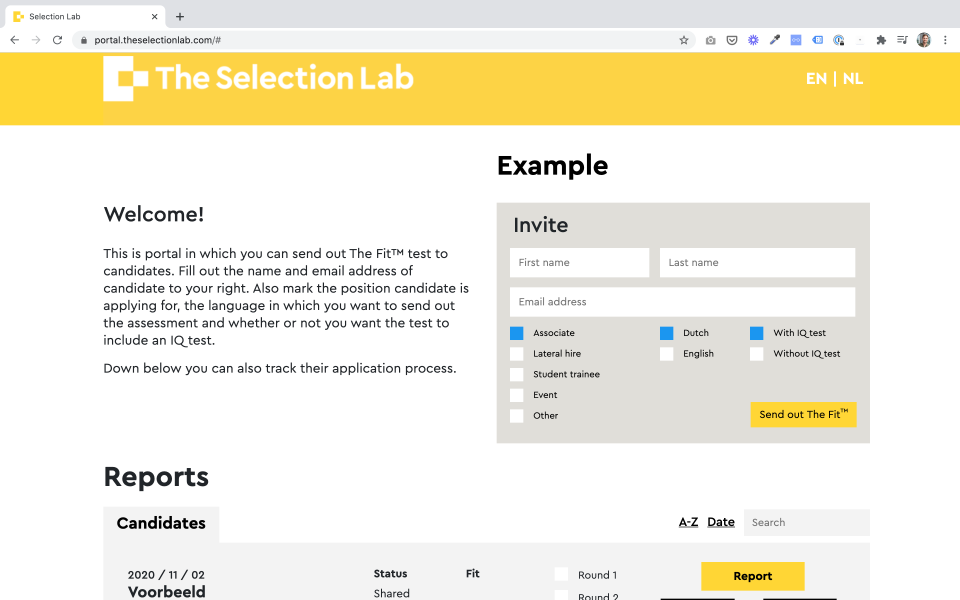 The Selection Lab Software - 1