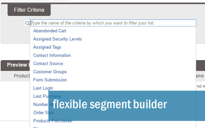 Flexible segment builder