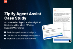 Master of Code Software - Solution: Master of Code Global developed an internal AI Agent and analytical dashboard for more efficient support workflows.

Results: x2.8 response speed; 24% higher customer satisfaction; 30% lower operating costs - thumbnail