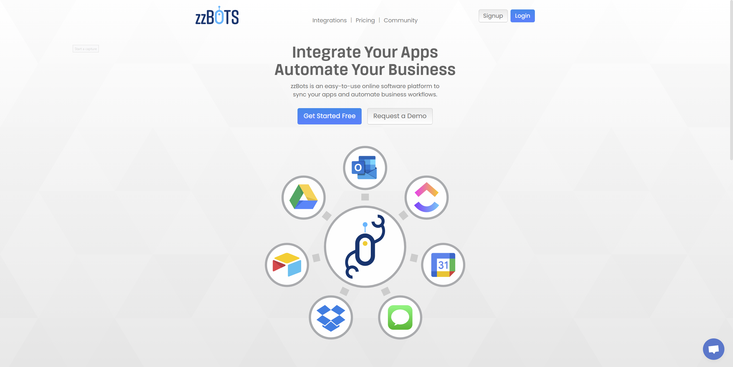 zzBots screenshot: zzBots Home Page