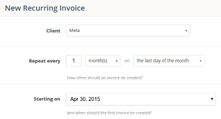 PayDirt recurring invoices