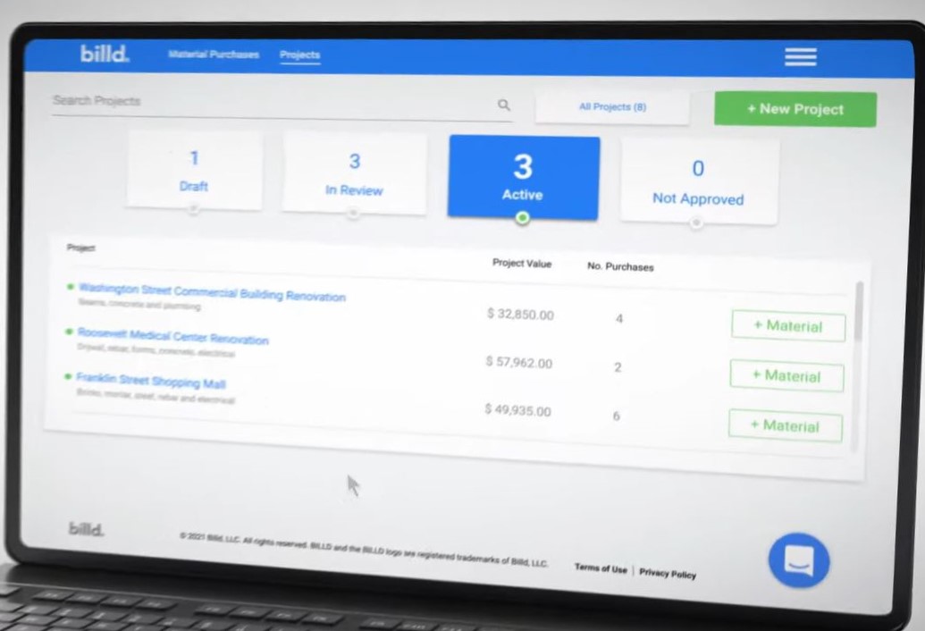 Billd screenshot: Billd project manager