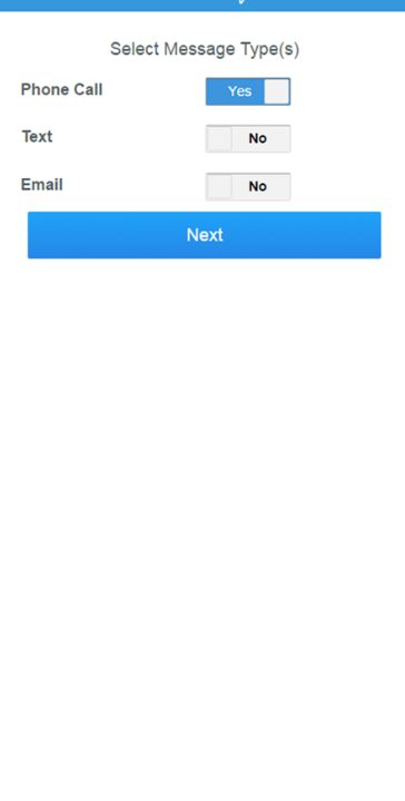 CallingPost message type selection
