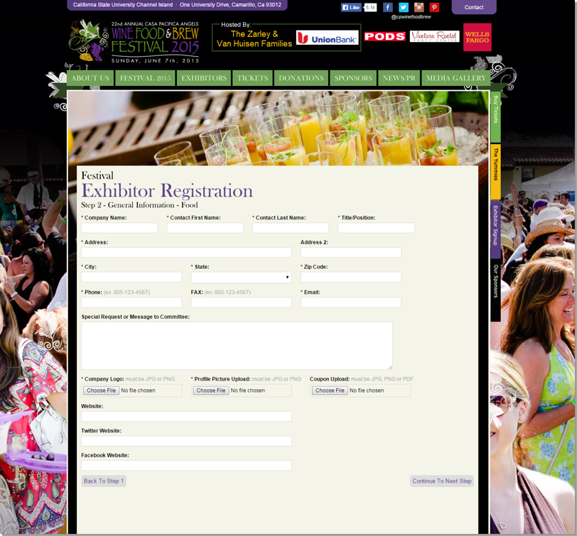 Vendor and Exhibitor registration with payments, document uploads, waivers, booth assignments , optional fees, logos, reporting and more.