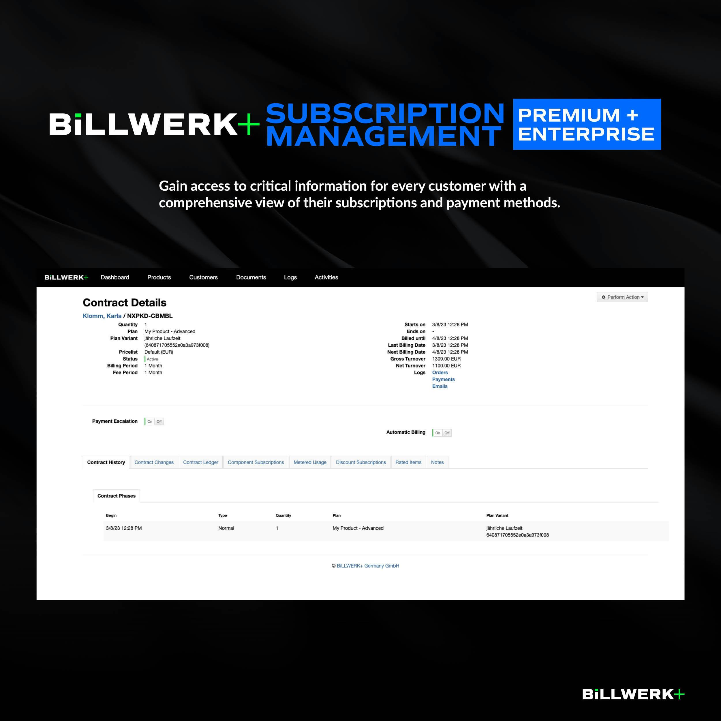Billwerk+ Software - 6