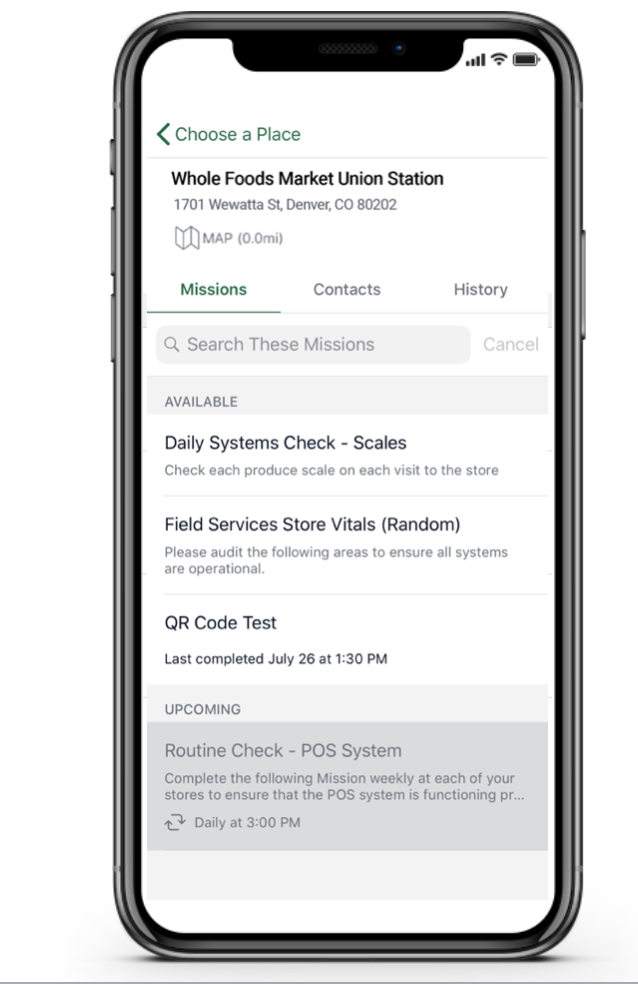 FORM MarketX Software - Prioritize daily checklists & tasks and give teams context about the work to be completed & why it matters, all in one place, organized & accessible on their mobile device.