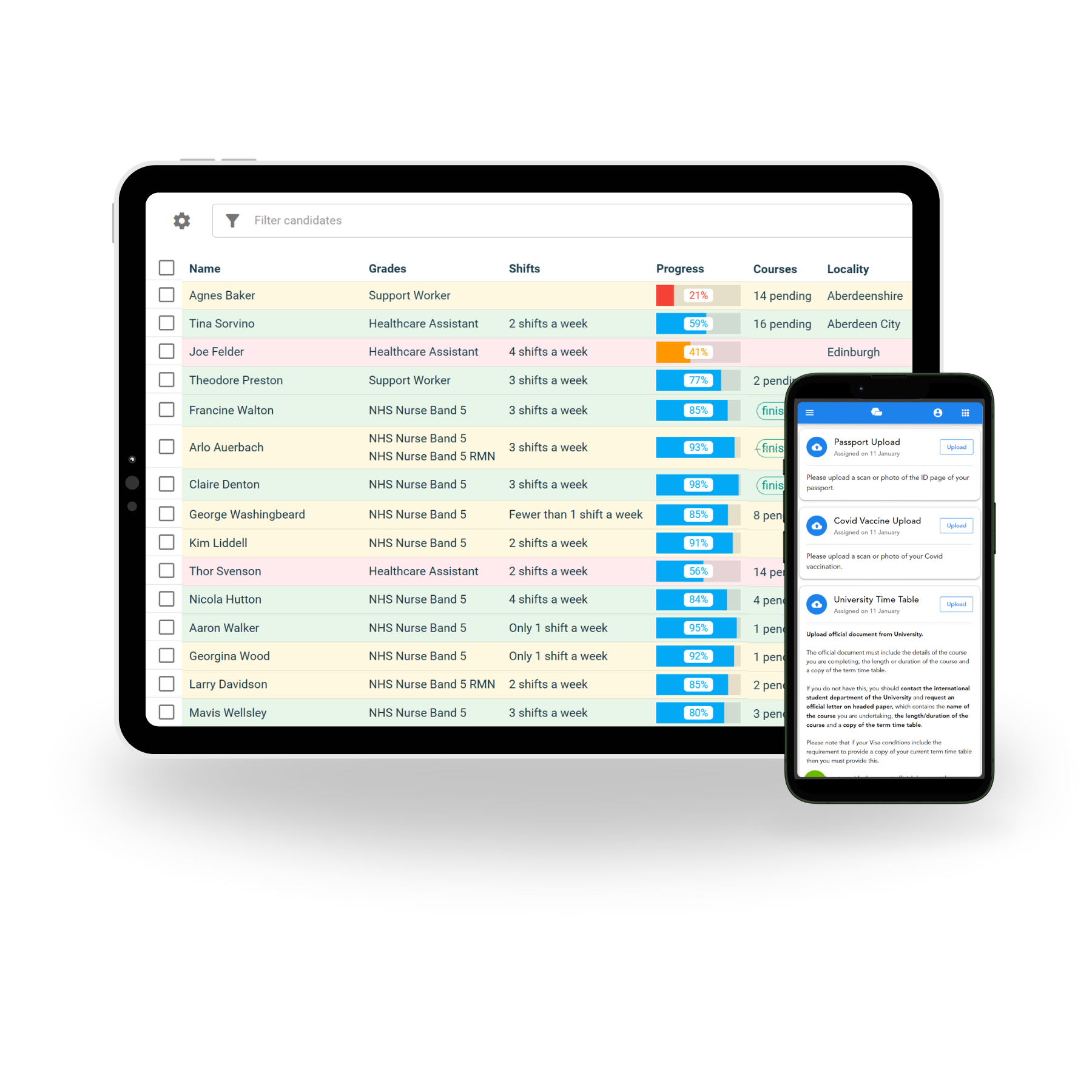 Qintil screenshot: Recruitment overview & app for candidates