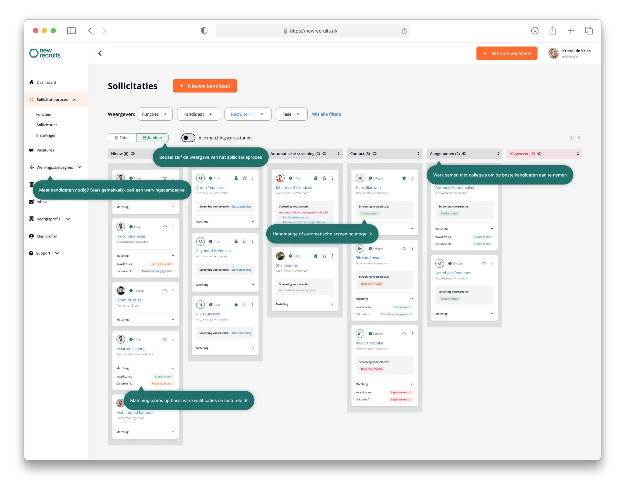NewRecruits screenshot: NewRecruits overview