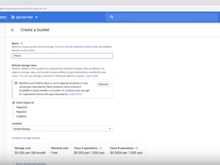Google Cloud Software - Google Cloud Platform bucket creation