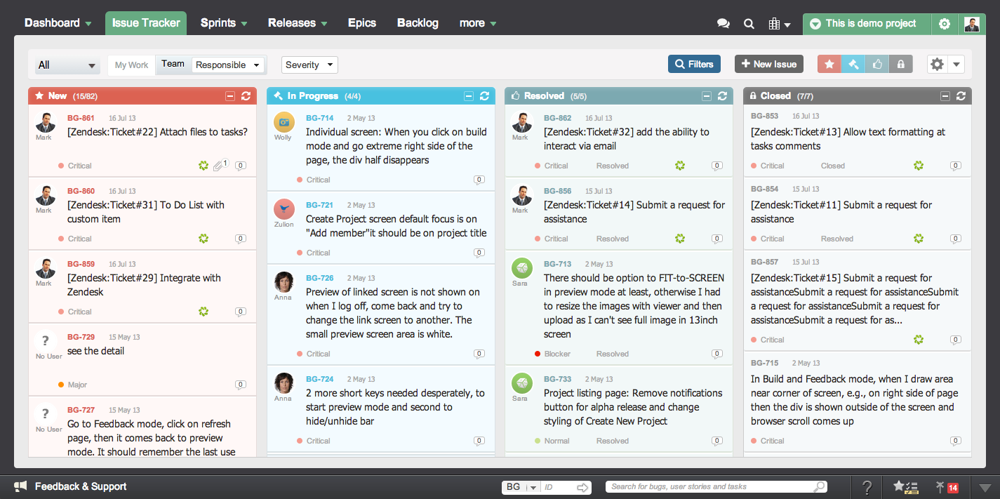 Issue Tracker Board