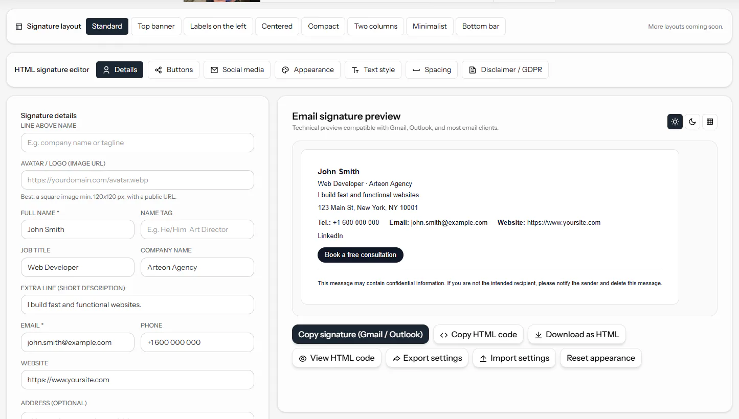 Free HTML Email Signature Generator Price, Features, Reviews & Ratings ...