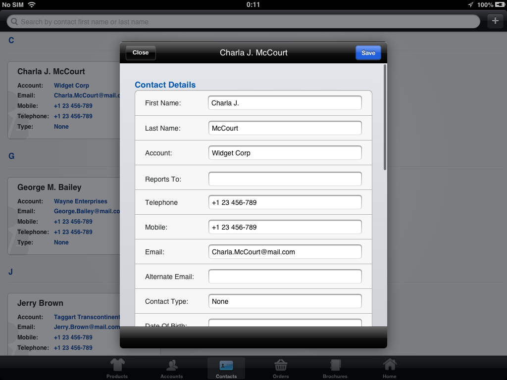 Onsight Software - Customer info