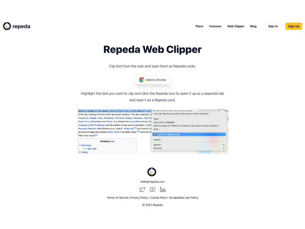 Repeda's Web Clipper