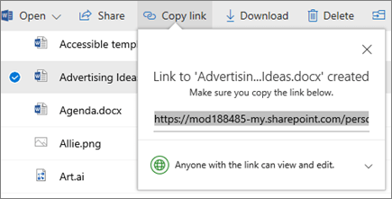 OneDrive Software - OneDrive file sharing via URL