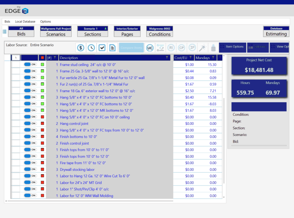 The EDGE Software - The EDGE data visualization screenshot