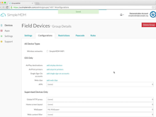 SimpleMDM Software - Configure advanced policies for devices or groups of devices to comply with