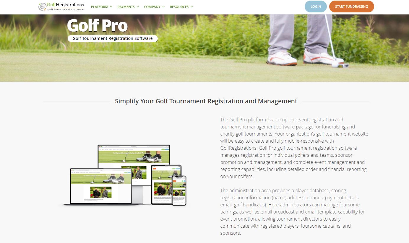 GolfRegistrations - Golf Tournament Software