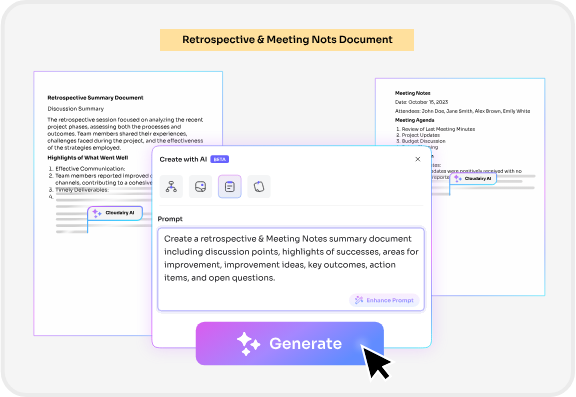 Cloudairy screenshot: Cloudairy AI document generation