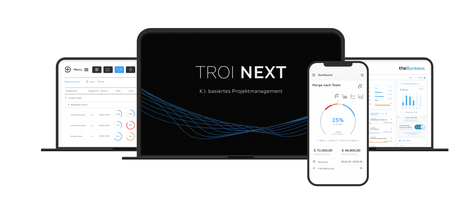 Troi screenshot: Troi Agentursoftware - Projektmanagement und Agenturverwaltung