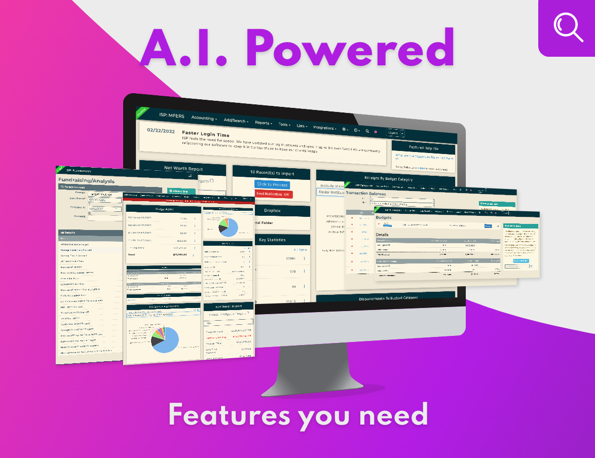 ISPolitical Software - Fundraising reports emailed directly to your inbox daily, working with customizable call sheets, and seeing our exclusive algorithm's search results for more contributions from your data; we have tools no one else has even dreamed about.