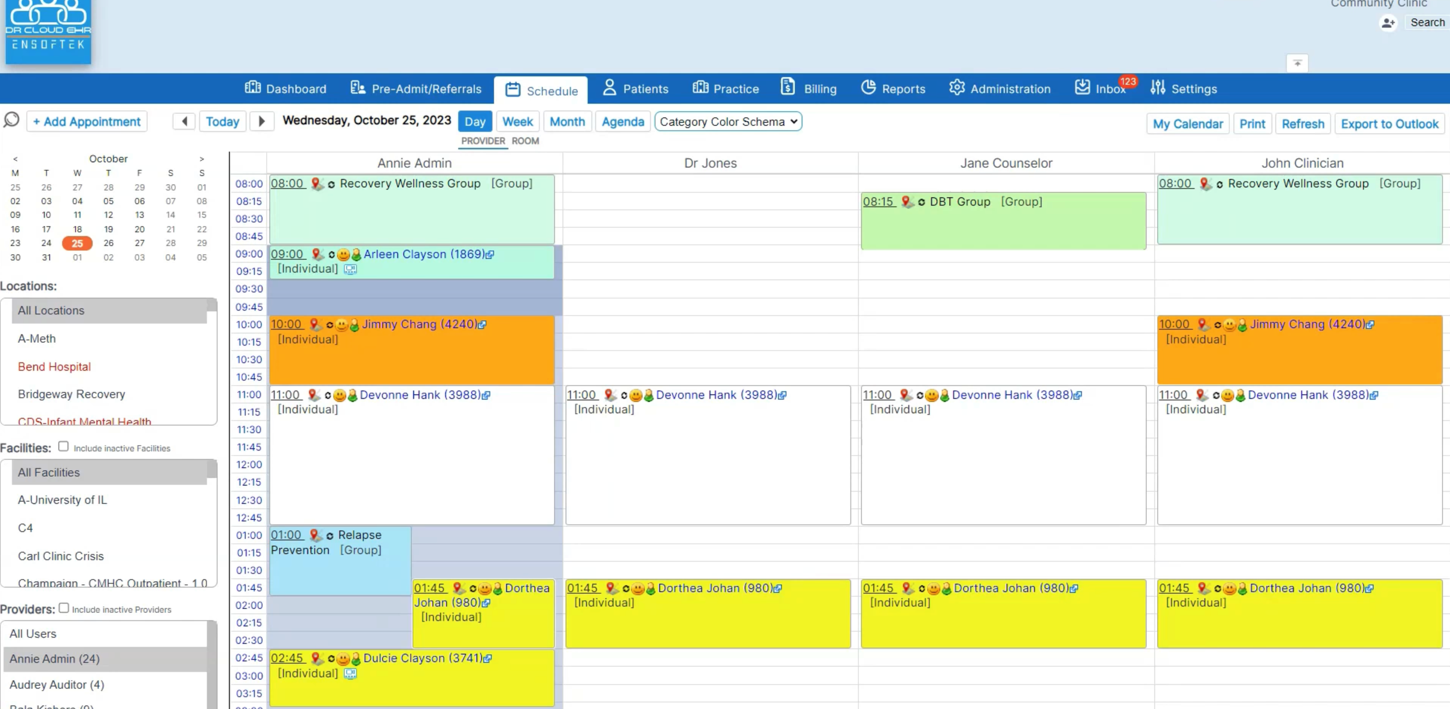 DrCloudEHR screenshot: Telehealth Module