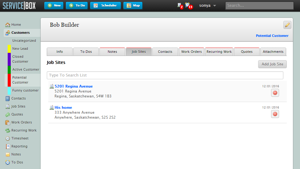 Manage Multiple Job Sites