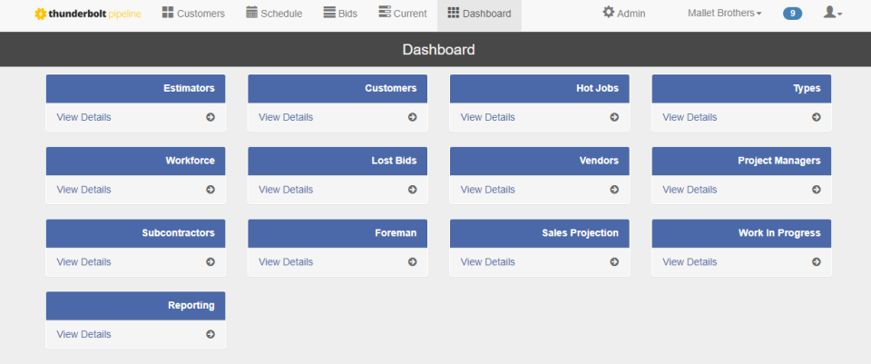 Thunderbolt Pipeline Software - Reports in one click