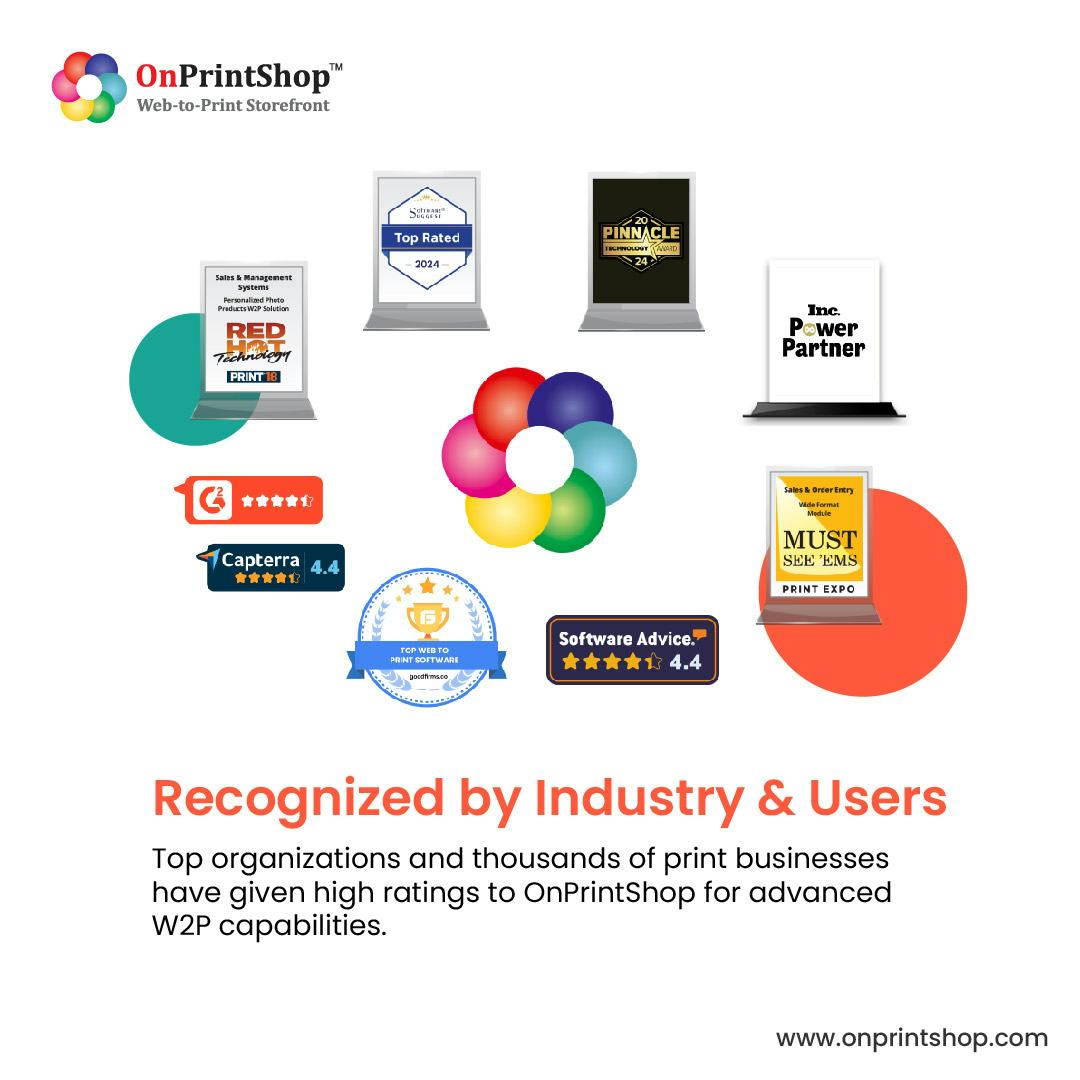 OnPrintShop Software - As a top-rated web-to-print solutions provider, OnPrintShop's achievements and user success have been globally recognized.
