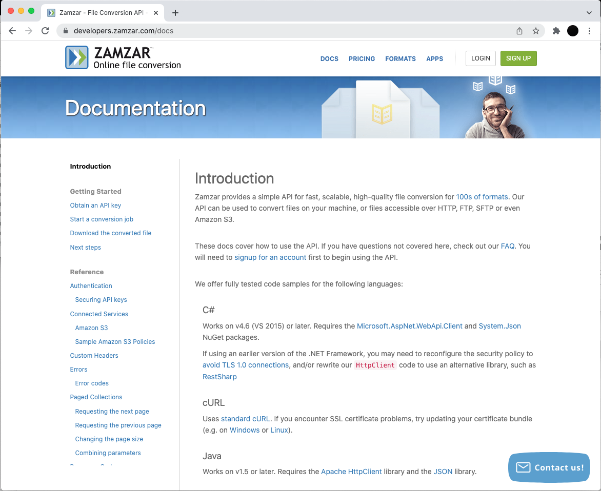 Zamzar File Conversion API - Documentation