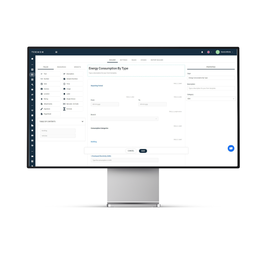 Tekmon screenshot: No-code, setup processes in less than a week.
