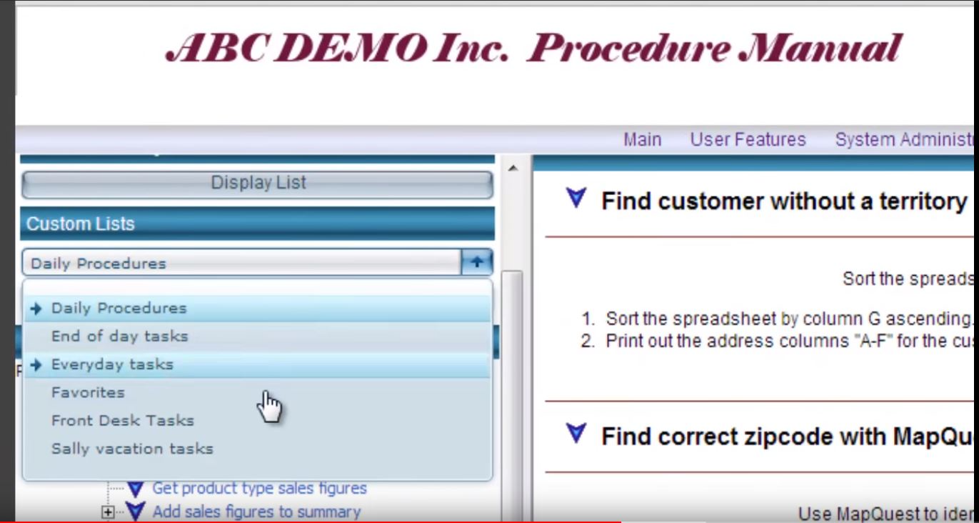 NotoWare procedures screenshot