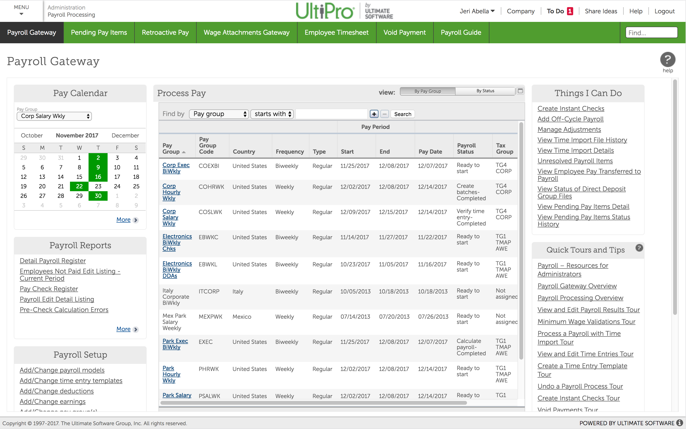 UltiPro Payroll Gateway