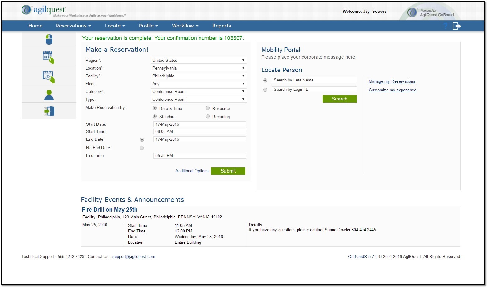 Reservation complete