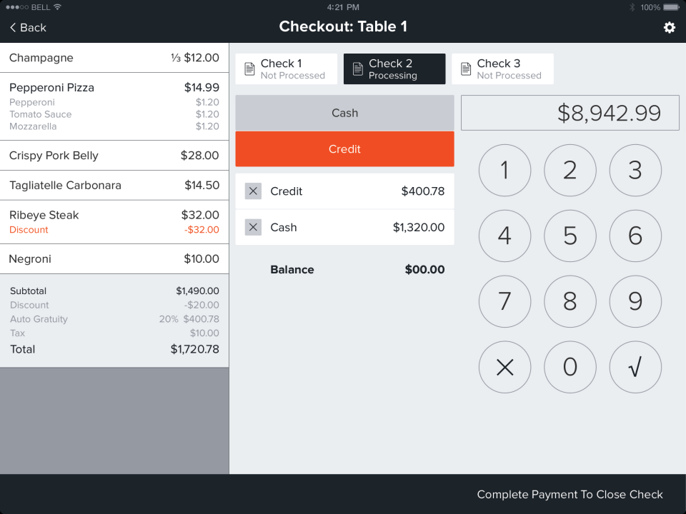 Brigade POS Software - Generate bills