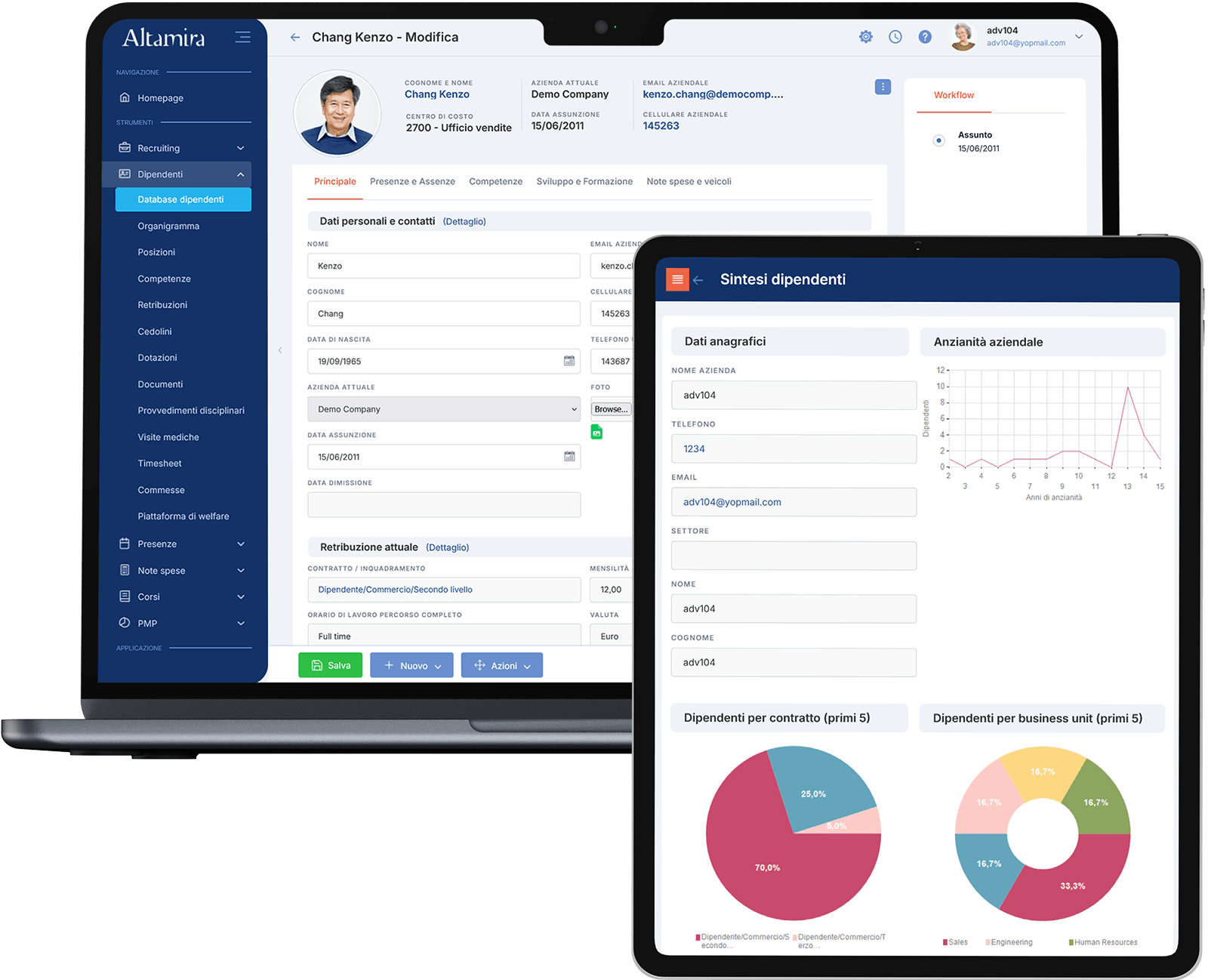 Altamira HRM screenshot