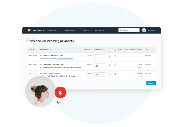 PayProp Software - Automated reconciliation - No more spreadsheets, highlighters, and bank statements. Match payments to the right tenants in a few seconds - no matter how your tenants choose to pay.