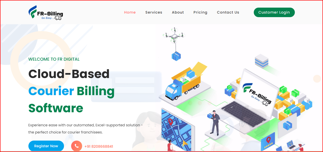 FRBilling screenshot: Website